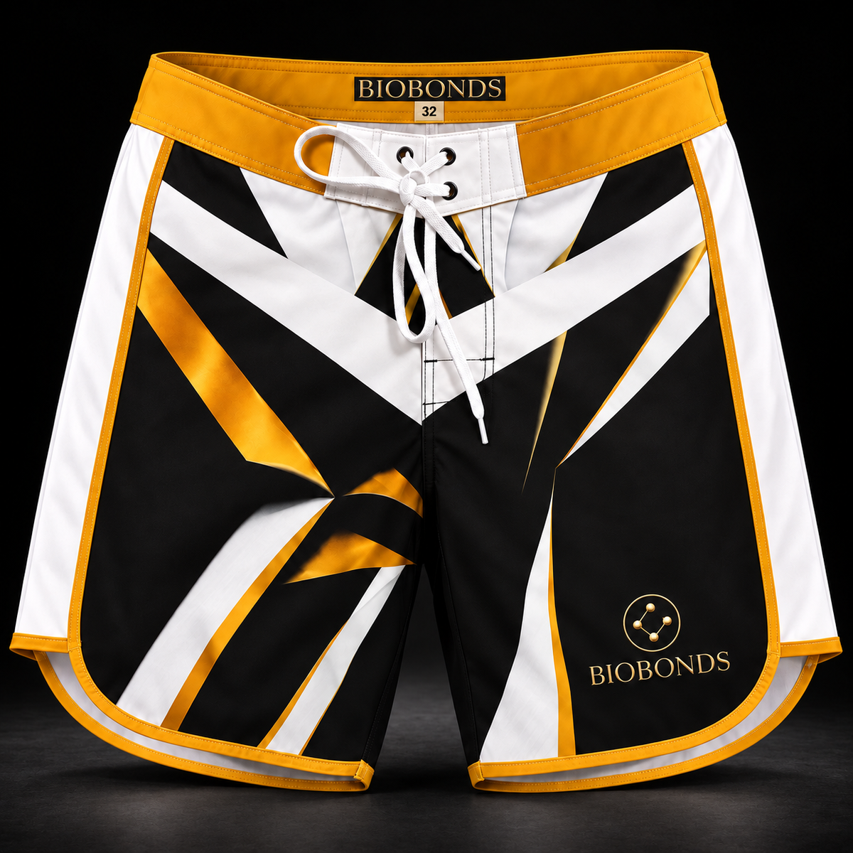 BioBonds competition shorts front on black background
