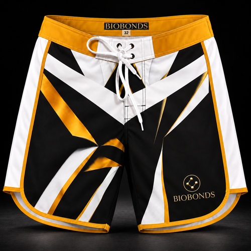 BioBonds competition shorts front on black background